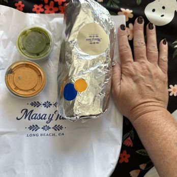 Masa y Taza - my hand for scale, no bananas on hand today - Mexican Near Me - Long Beach, California