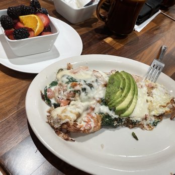 Cafe De Olla - The garden omelet with fruit - American Near Me - Monrovia, California