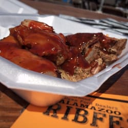 Kalamazoo Ribfest - Kalamazoo Ribfest 2016: Rib Tips from Bomba's BBQ.