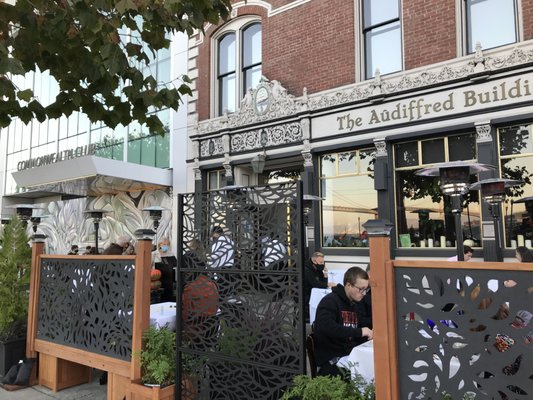 Photo of Boulevard - San Francisco, CA, US. Dining patio outside Boulevard Restaurant in San Francisco.
