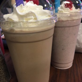 Devil Dawgs -  South State - Peanut butter and chocolate milkshake and strawberry Oreo milkshake - Hot Dogs Near Me - Chicago, Illinois