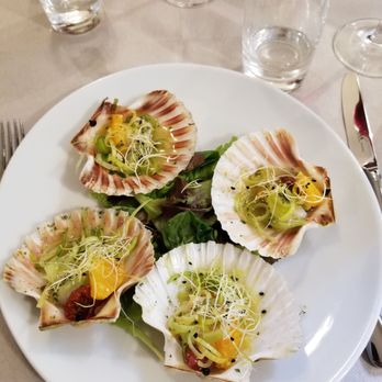 Osteria alle Testiere - Scallops with orange and leeks. Best dish of the night! - Venetian Near Me - Venezia, VE Osteria alle Testiere - Scallops with orange and leeks. Best dish of the night! - Venetian Near Me - Venezia, VE