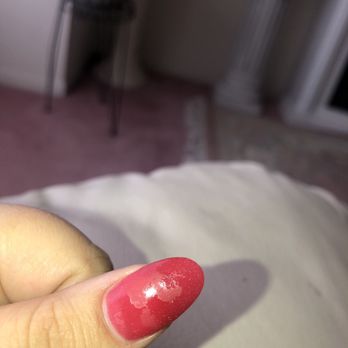 Pearls Nails - My weirdly splotchy thumb nail - Nail Salons Near Me - Frederick, Maryland