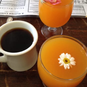 Starling Diner - Peach Mango Mimosas and Coffee - New American Near Me - Long Beach, California Starling Diner - Peach Mango Mimosas and Coffee - New American Near Me - Long Beach, California