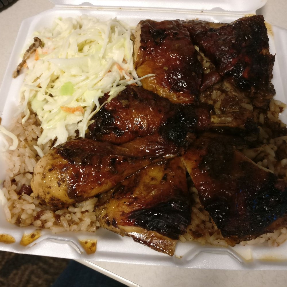 Large order of jerk chicken