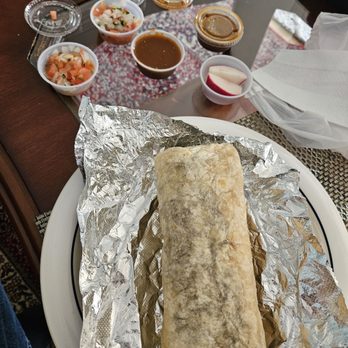 Tacos Michoacan - Carne asada burrito with my sides and red sauce - Mexican Near Me - Northridge, California Tacos Michoacan - Carne asada burrito with my sides and red sauce - Mexican Near Me - Northridge, California