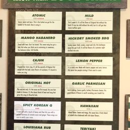 Wing flavors 8/3/18 Wing flavors 8/3/18