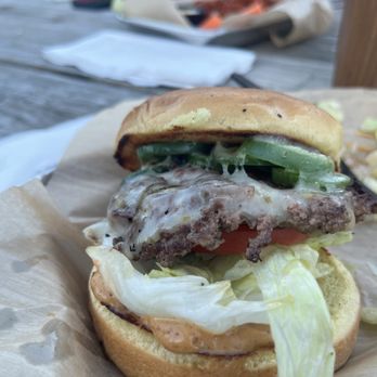 Monkey Barrel - Spicy burger - Bars Near Me - Denver, Colorado