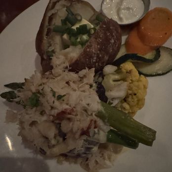 Brickhouse - Filet Oscar with baked potato - Steakhouses Near Me - Redmond, Oregon