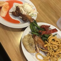Four Seasons Buffet - First of many plates. Tasty!