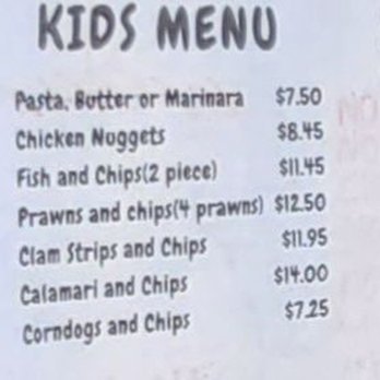 Barbara's Fishtrap - This menu will include kids and seniors over 62 years old in the main dining hall - Seafood Near Me - Half Moon Bay, California