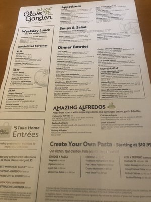 Menu photo 1 Olive Garden Italian Restaurant Florence, SC