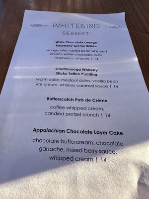 Menu photo 6 Whitebird Chattanooga, TN