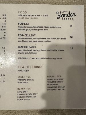 Menu photo 3 Yonder Coffee Northridge, CA Menu photo 3 Yonder Coffee Northridge, CA