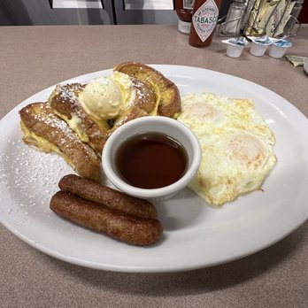 Mil’s Diner - French Toast with Sausages and Eggs - Diners Near Me - Milpitas, California Mil’s Diner - French Toast with Sausages and Eggs - Diners Near Me - Milpitas, California