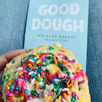 Good Dough - Cha-Cha-Cha birthday cake kolache. - Bakeries Near Me - Galveston, Texas Good Dough - Cha-Cha-Cha birthday cake kolache. - Bakeries Near Me - Galveston, Texas