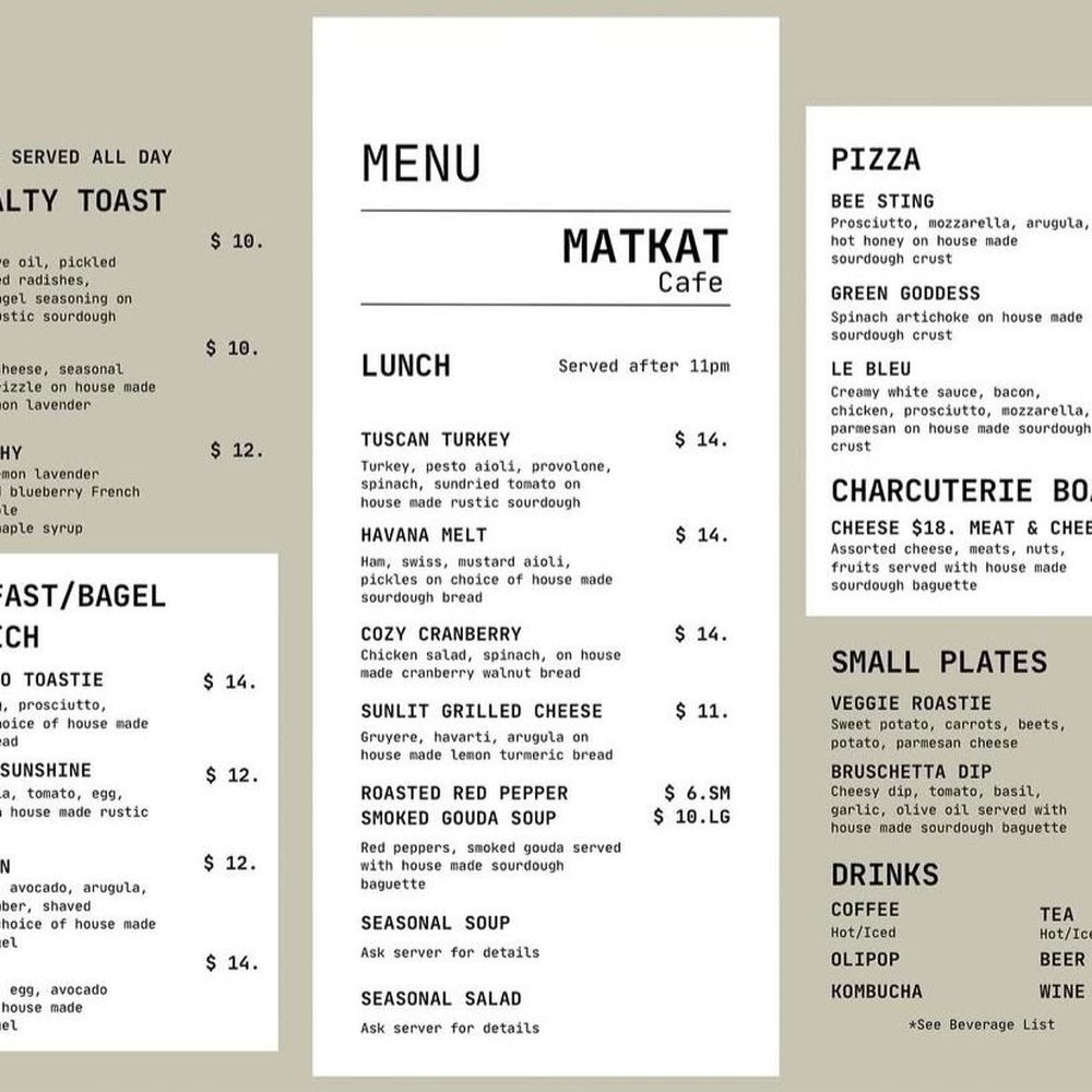 Menu (specifically list Roasted Red Pepper Smoked Gouda Soup as an option to order) Menu (specifically list Roasted Red Pepper Smoked Gouda Soup as an option to order)
