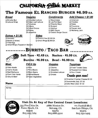 Menu photo 2 El Rancho Market Solvang, CA Menu photo 2 El Rancho Market Solvang, CA