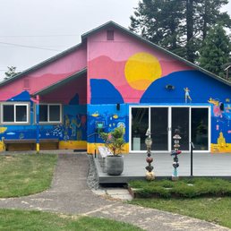 Exterior outside entrance of Manley Art Center - Back Wall - CAP Mural - Brookings, Oregon Exterior outside entrance of Manley Art Center - Back Wall - CAP Mural - Brookings, Oregon