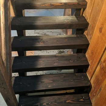 A Class Floor & Tile - Stripped the ugly carpet and then grinded bolts and stained the stairs in raw wood. Looks awesome. - Flooring Near Me - Big Bear Lake , California A Class Floor & Tile - Stripped the ugly carpet and then grinded bolts and stained the stairs in raw wood. Looks awesome. - Flooring Near Me - Big Bear Lake , California