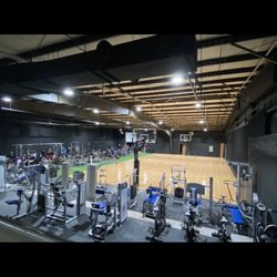 Fitness One - Basketball court, turf strip, machines, free weights, etc.