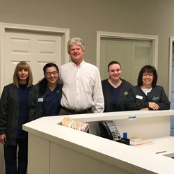 Advanced Allergy of North Georgia - Dr. Michael Maloney posing with some of the medical staff at the allergy and asthma clinic in Gainesville, GA