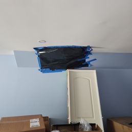 Terraform Construction - living room ceiling damaged during bathroom pipe installation - General Contractors Near Me - Brooklyn, New York