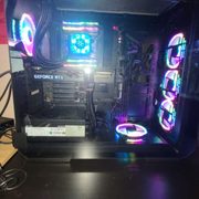 Eatx motherboard  3090 Lots of ram and RGB 1600w powersupply All neatly put together