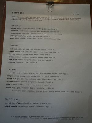 Menu photo 1 Campfire Carlsbad, CA