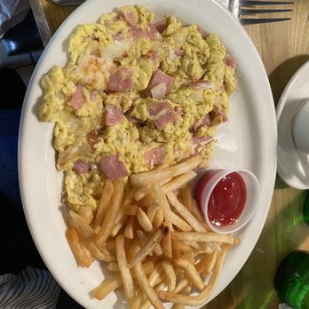 Café Croissant - My wife's, egg, ham, provolone and onion. Side of fries. Very yummy - Bakeries Near Me - Miami, Florida Café Croissant - My wife's, egg, ham, provolone and onion. Side of fries. Very yummy - Bakeries Near Me - Miami, Florida