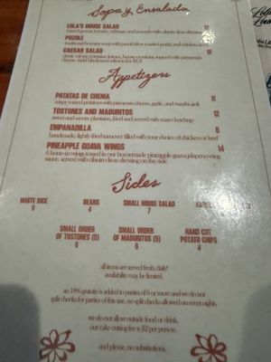 Menu photo 1 Lola's Lounge Sacramento, CA Menu photo 1 Lola's Lounge Sacramento, CA