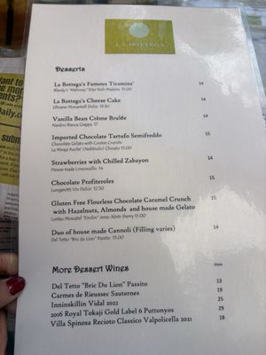 Menu photo 1 La Bottega Vail, CO