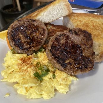 Wildflower Grill - Wildflower 2 breakfast with sausage and scrambled eggs - American Near Me - Lincoln City, Oregon