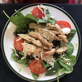 Portofino's - Spinach Salad with Chicken - Pizza Near Me - Waco, Texas Portofino's - Spinach Salad with Chicken - Pizza Near Me - Waco, Texas