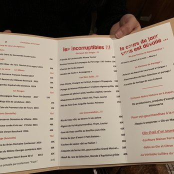 L'Ami Jean - Menu from tonight - French Near Me - Paris, 75