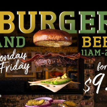 Murphy's Law - Weekday Burger Special Monday - Friday 11am-2pm $9.95 - Irish Near Me - Chandler, Arizona