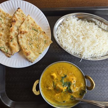 Salt and Pepper Grill  - Salmon curry, garlic naan, and white rice. - Indian Near Me - Washington, DC, District of Columbia