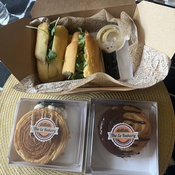 The Le Bakery - #8 grilled beef and cheese sandwich, earl grey blueberry stuffed croissant, Boston creme stuffed croissant - Bakeries Near Me - Albuquerque, New Mexico