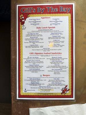 Menu photo 1 Gill's By The Bay Eureka, CA