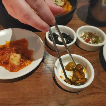 Haenyeo - Weak serving of Banchan. 4 Cheop?   https://en.m.wikipedia.org/wiki/Banchan - Korean Near Me - Brooklyn, New York