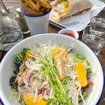 Souvla - Chicken Salad, Fries, and a Chicken Sandwich - Greek Near Me - San Francisco, California