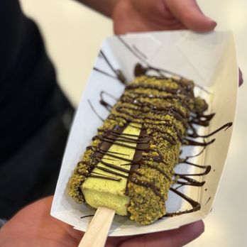 The Paleta bar - Chandler - Pistachio, Milk Chocolate Full Dip, Topped Pistachios - Ice Cream & Frozen Yogurt Near Me - Chandler, Arizona