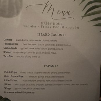 Coco Bistro Kitchen & Lounge - Happy Hour Menu - Cuban Near Me - Smithtown, New York