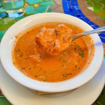 Robins Restaurant - Lots of generous salmon pieces in the Robin's Salmon Bisque - it's delicious! - New American Near Me - Cambria, California Robins Restaurant - Lots of generous salmon pieces in the Robin's Salmon Bisque - it's delicious! - New American Near Me - Cambria, California