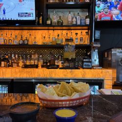 HB Mexican Kitchen - Chips & salsa at the bar