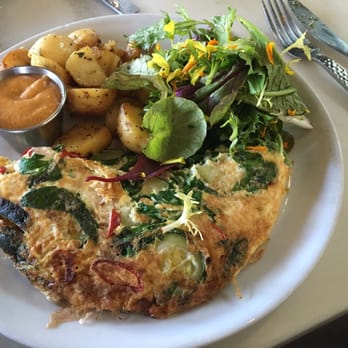 Ollo - Omelette wth three chili sauce - New American Near Me - Malibu, California Ollo - Omelette wth three chili sauce - New American Near Me - Malibu, California