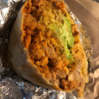 El Veganito - Veganito burrito with adobada plus avocado (well worth the $2) - Vegan Near Me - La Mesa, California