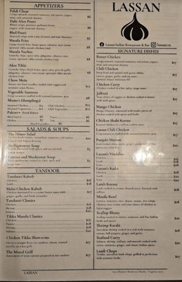 Menu photo 6 Lassan - Indian Restaurant & Bar Burke, VA