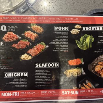 KPOT Korean BBQ & Hot Pot - Menu - Korean Near Me - Aurora, Colorado