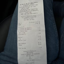 A copy of the receipt A copy of the receipt